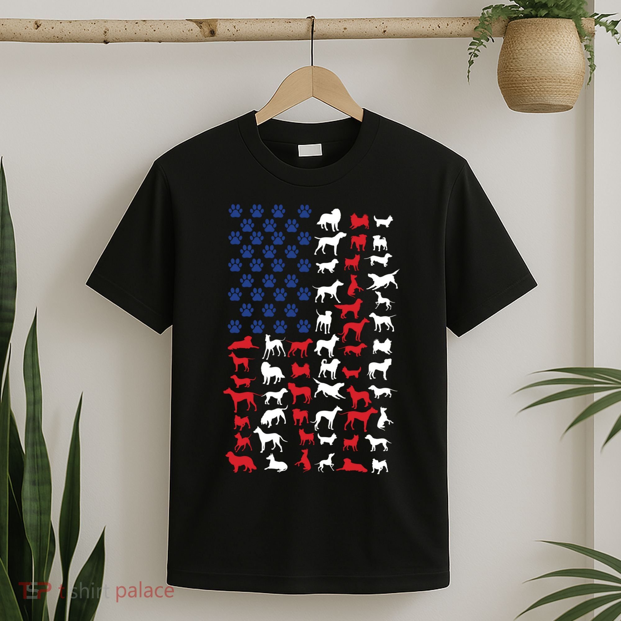 Dog Flag Usa T-Shirt