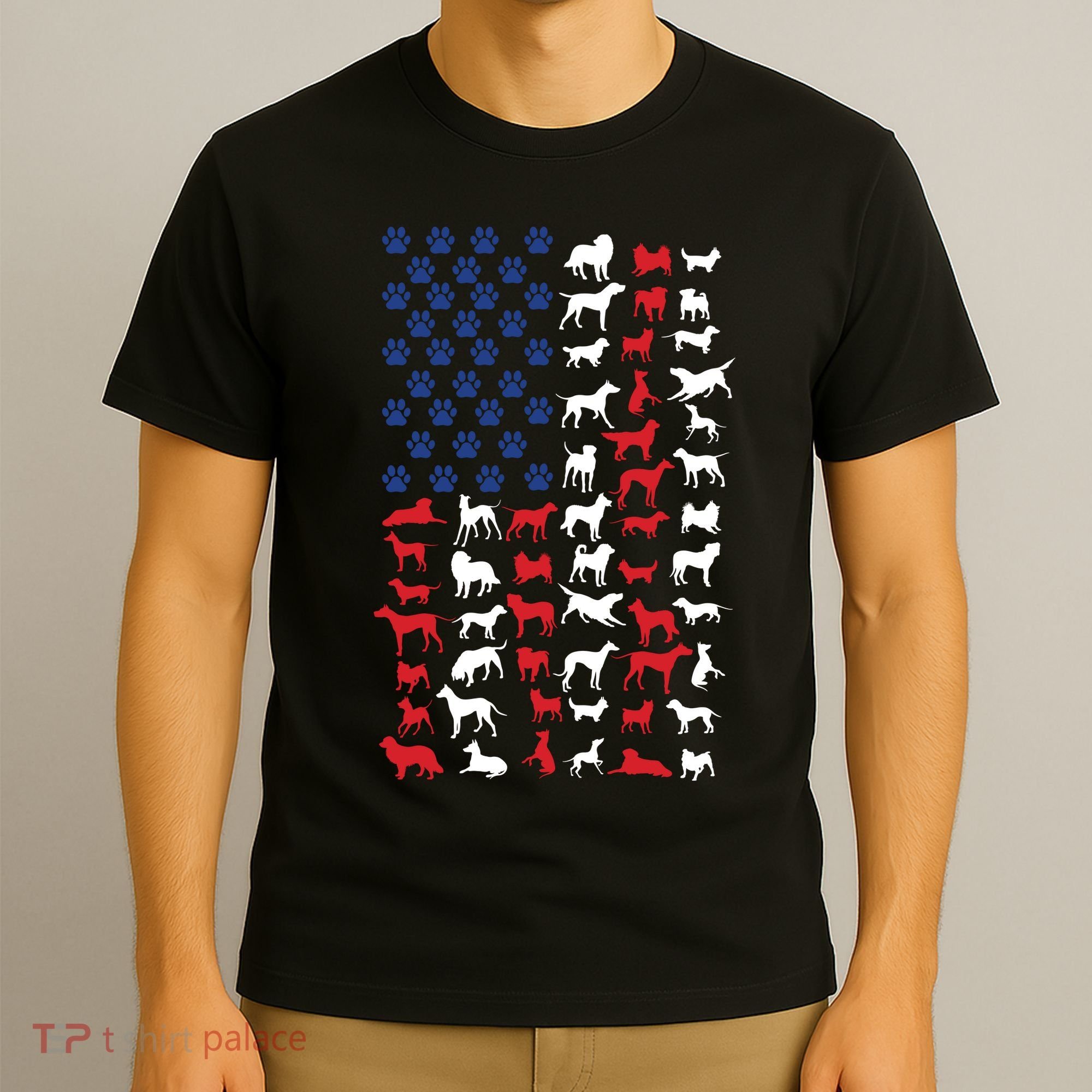 Dog Flag Usa T-Shirt