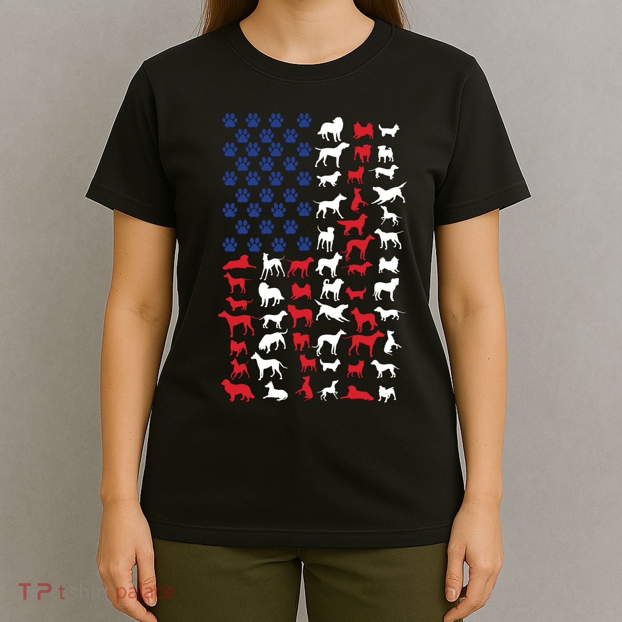 Dog Flag Usa T-Shirt