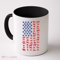 Dog Flag Usa Coffee Mug thumb 0