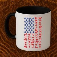 Dog Flag Usa Coffee Mug thumb 2