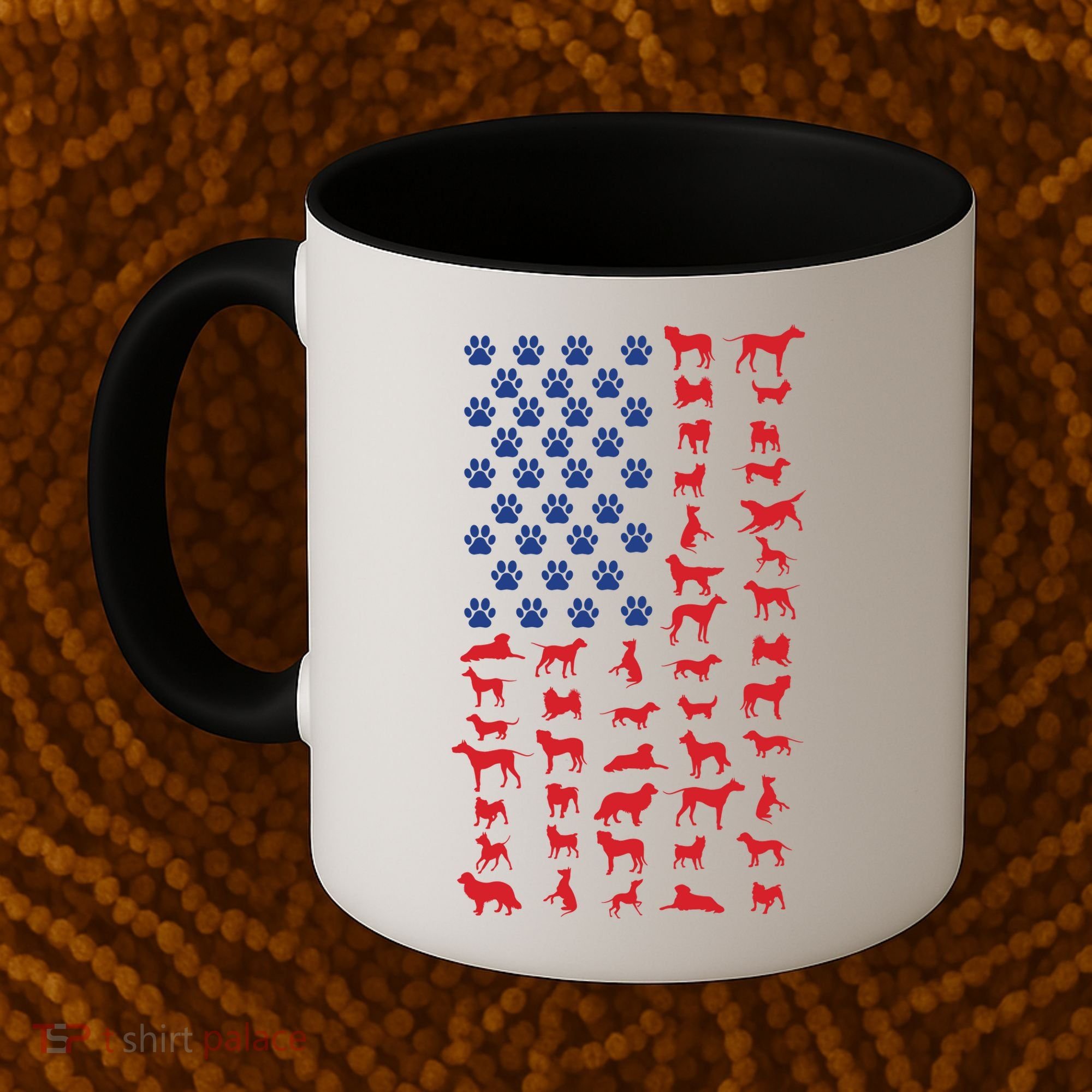 Dog Flag Usa Coffee Mug