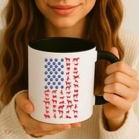 Dog Flag Usa Coffee Mug thumb 3