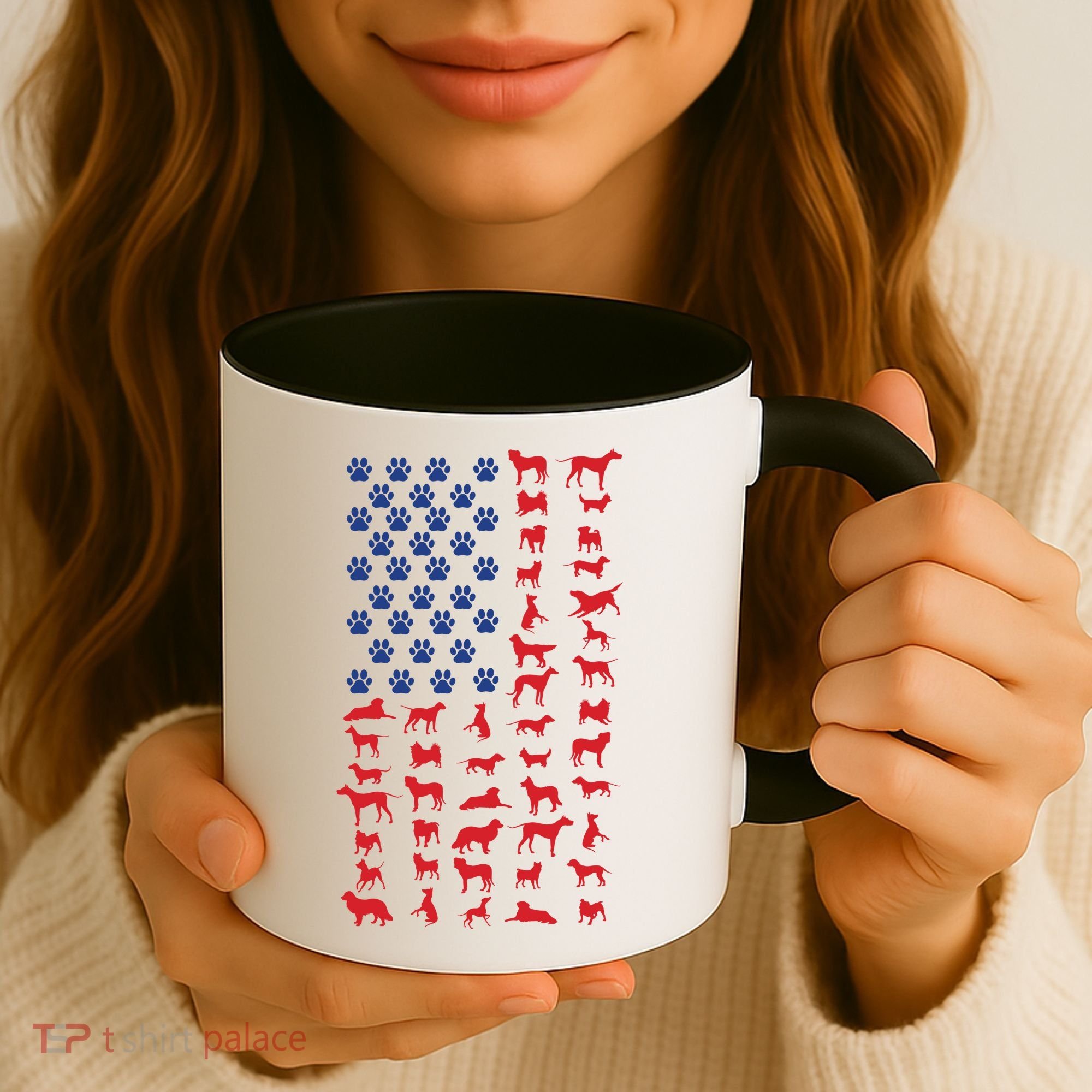Dog Flag Usa Coffee Mug
