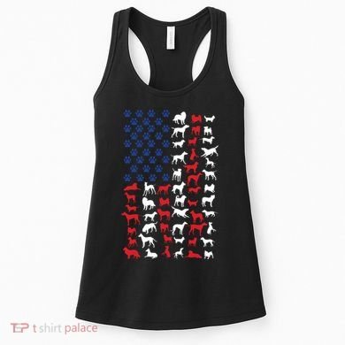Dog Flag Usa Women's Tank Top