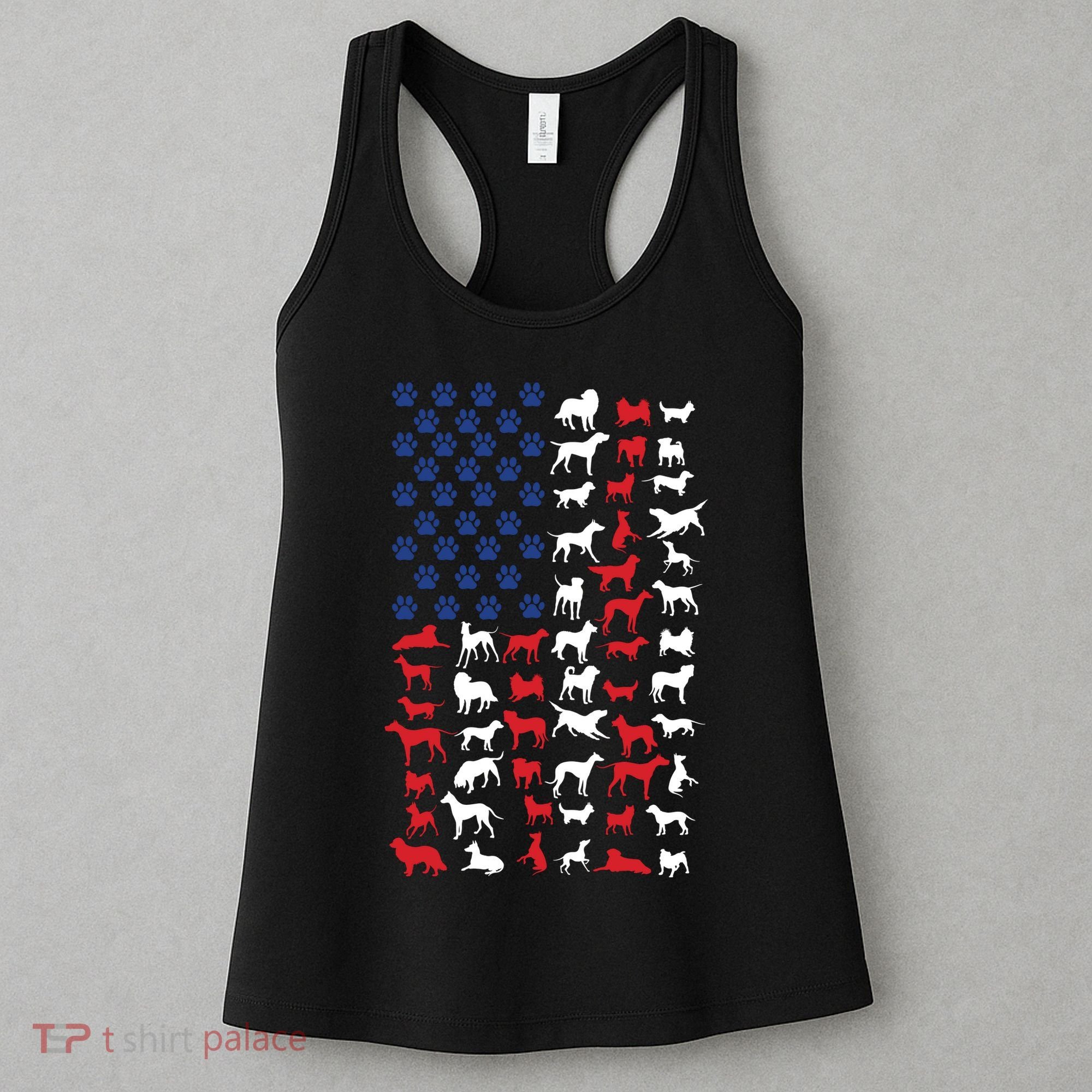 Dog Flag Usa Women's Tank Top