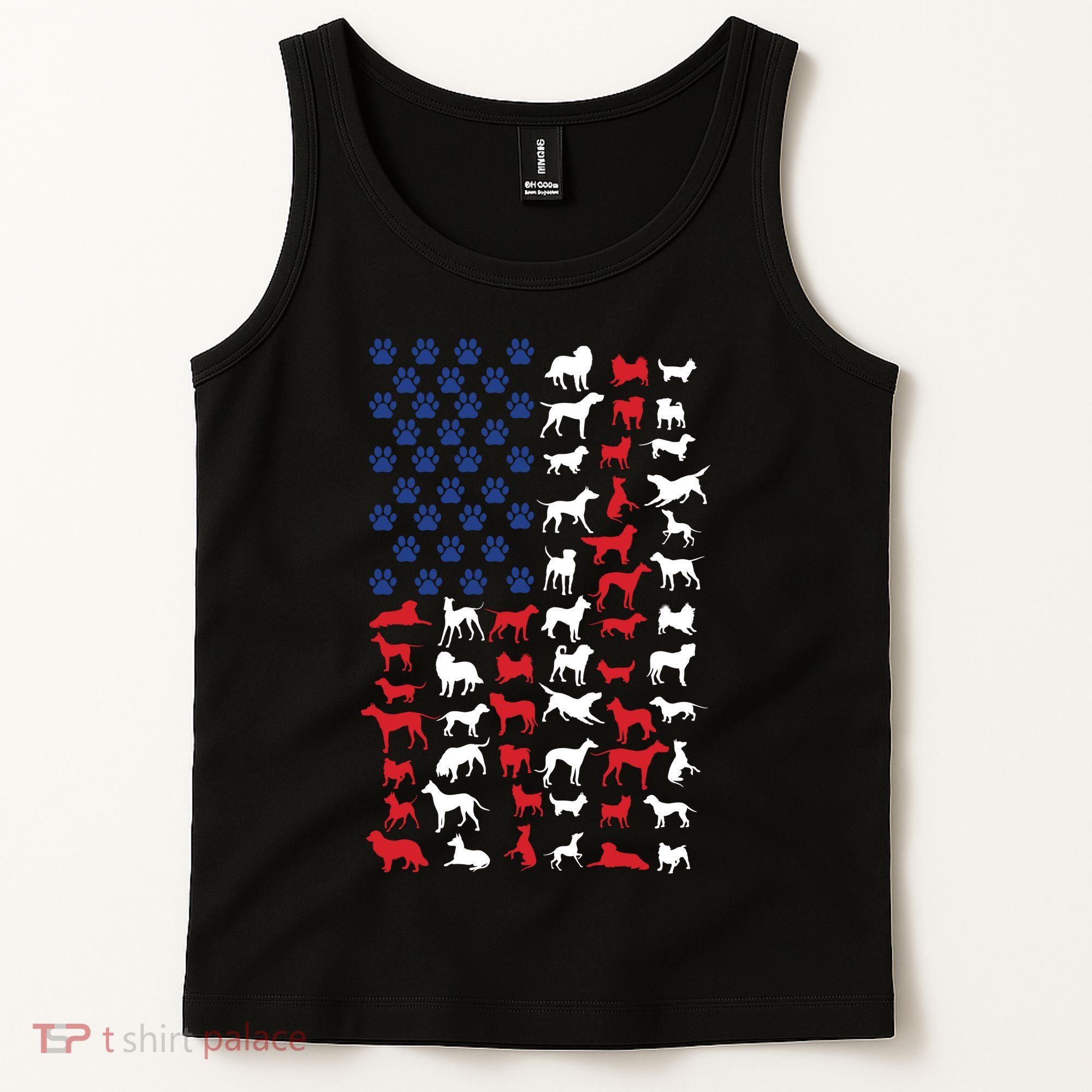 Dog Flag Usa Tank Top
