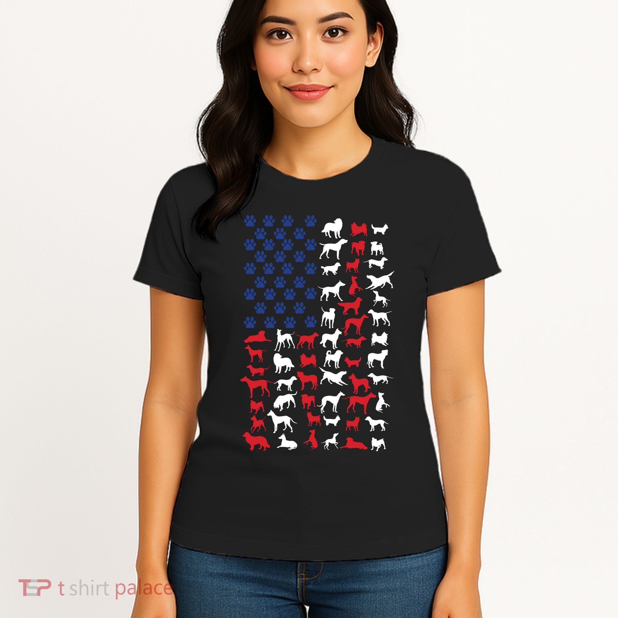 Dog Flag Usa Women's T-Shirt