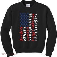 Dog Flag Usa Kids Sweatshirt thumb 0