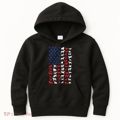Dog Flag Usa Kids Hoodie