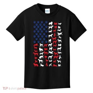 Dog Flag Usa Kids T-Shirt