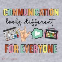 Communication Looks Different For Everyone Speech Therapy Women's Sweatshirt thumb 2