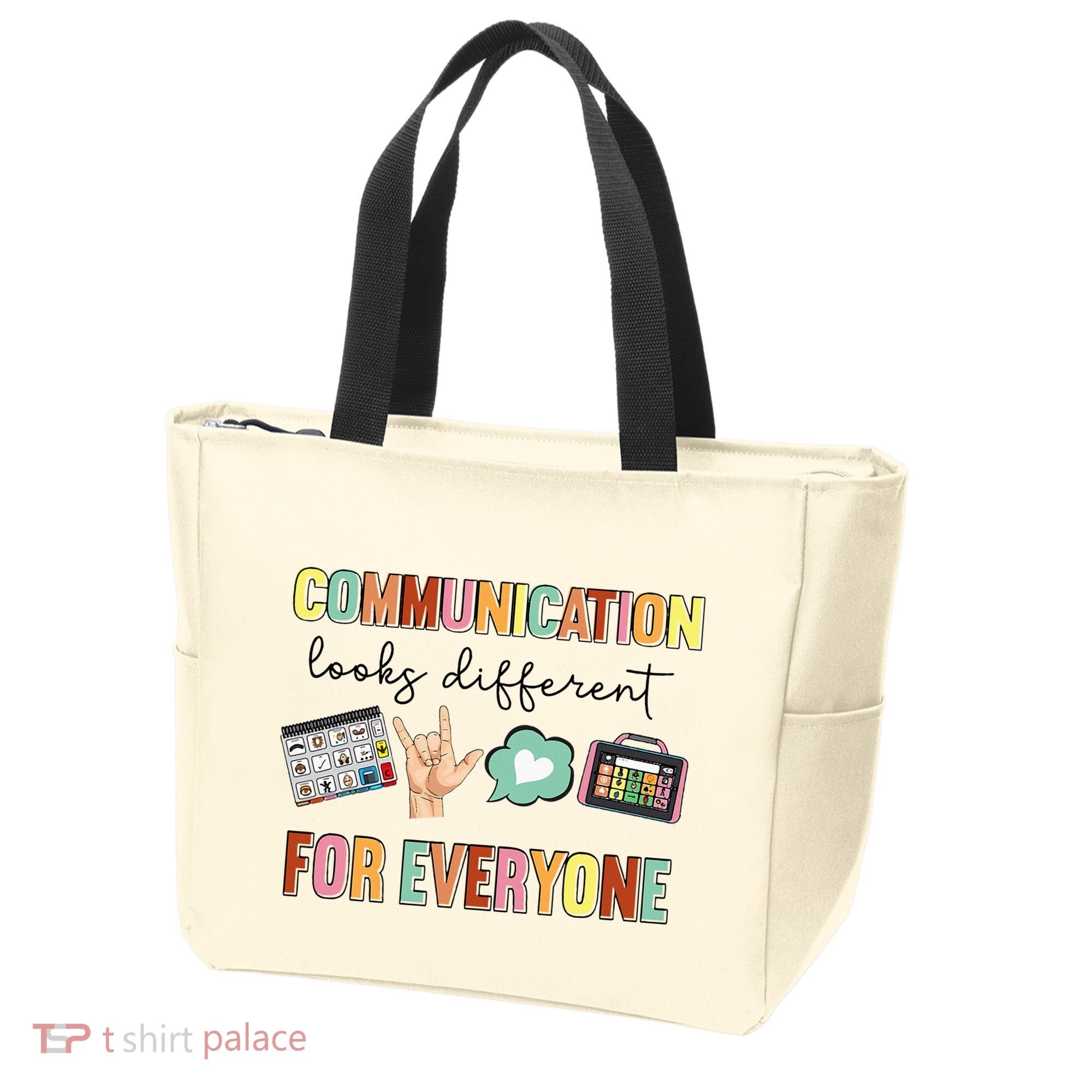 Communication Looks Different For Everyone Speech Therapy Tote Bag