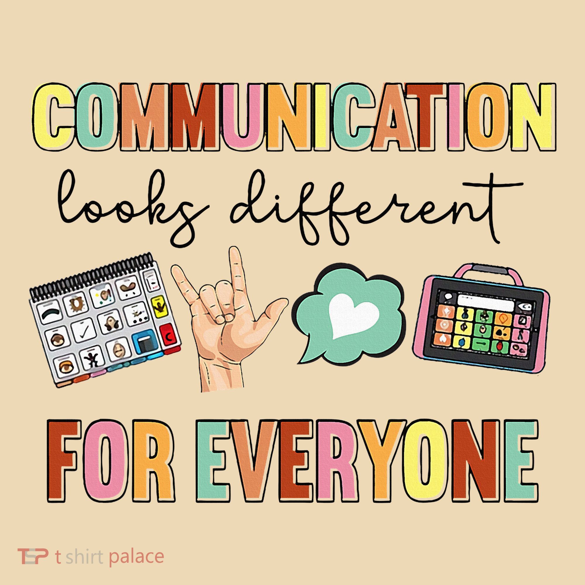 Communication Looks Different For Everyone Speech Therapy Tote Bag