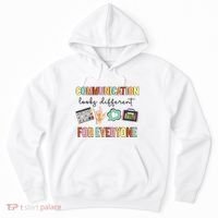 Communication Looks Different For Everyone Speech Therapy Hoodie thumb 0