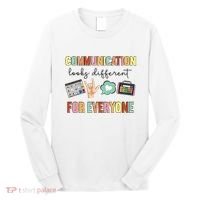 Communication Looks Different For Everyone Speech Therapy Long Sleeve Shirt thumb 0