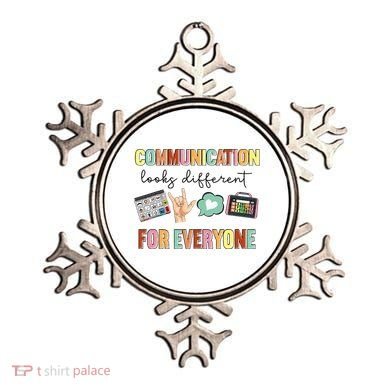 Communication Looks Different For Everyone Speech Therapy Ornament