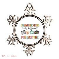 Communication Looks Different For Everyone Speech Therapy Ornament thumb 0