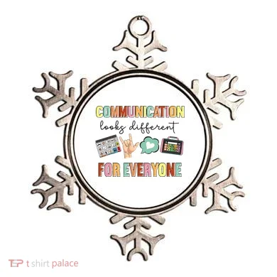 Communication Looks Different For Everyone Speech Therapy Ornament