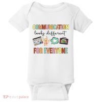 Communication Looks Different For Everyone Speech Therapy Baby Bodysuit thumb 0