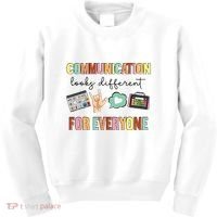 Communication Looks Different For Everyone Speech Therapy Kids Sweatshirt thumb 0