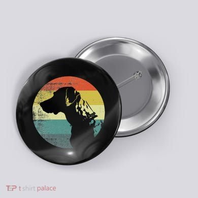 Catahoula Leopard Dog Retro Design Button