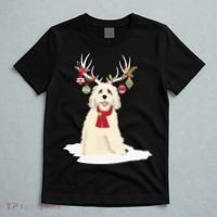 Cute Labradoodle Doodle Christmas Reindeer Graphic Holiday T-Shirt thumb 5