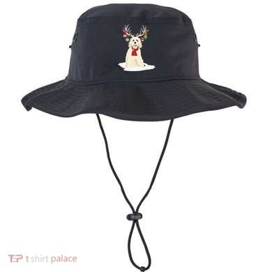 Cute Labradoodle Doodle Christmas Reindeer Graphic Holiday Bucket Hat