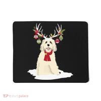 Cute Labradoodle Doodle Christmas Reindeer Graphic Holiday Mousepad thumb 0