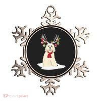 Cute Labradoodle Doodle Christmas Reindeer Graphic Holiday Ornament thumb 0
