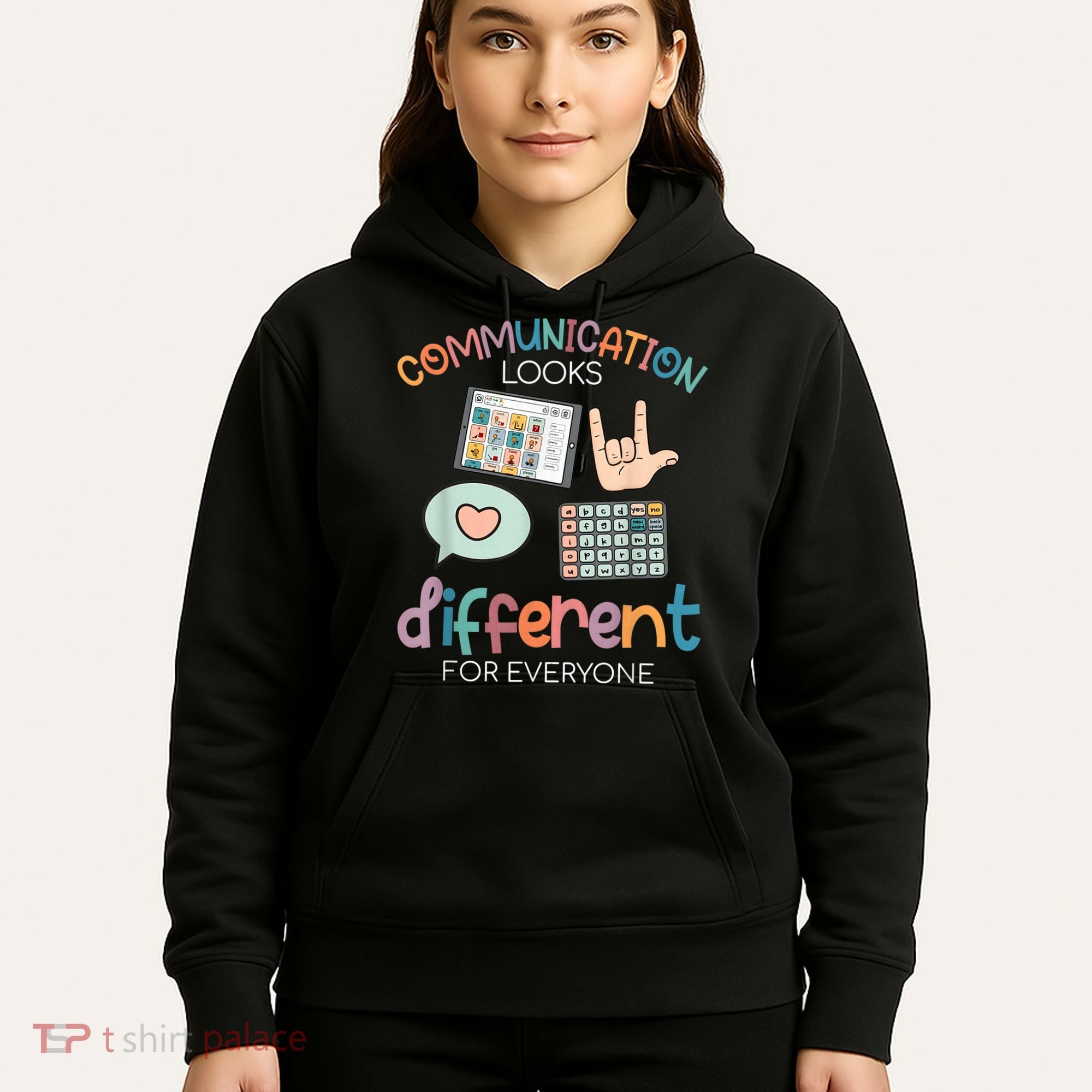 Communication Looks Different For Everyone Autism Awareness Hoodie