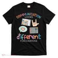 Communication Looks Different For Everyone Autism Awareness T-Shirt thumb 0