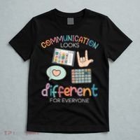 Communication Looks Different For Everyone Autism Awareness T-Shirt thumb 5