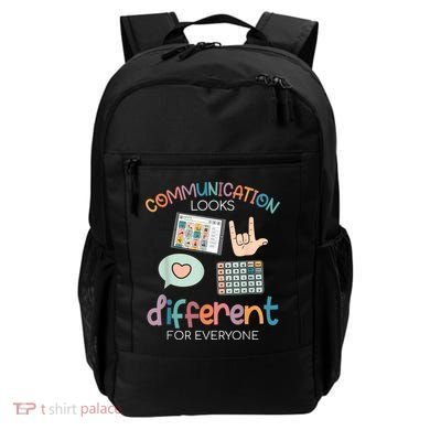 Communication Looks Different For Everyone Autism Awareness Backpack
