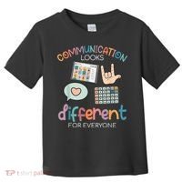 Communication Looks Different For Everyone Autism Awareness Toddler T-Shirt thumb 0