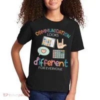 Communication Looks Different For Everyone Autism Awareness Kids T-Shirt thumb 2