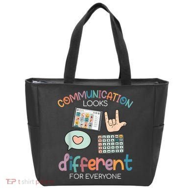 Communication Looks Different For Everyone Autism Awareness Tote Bag