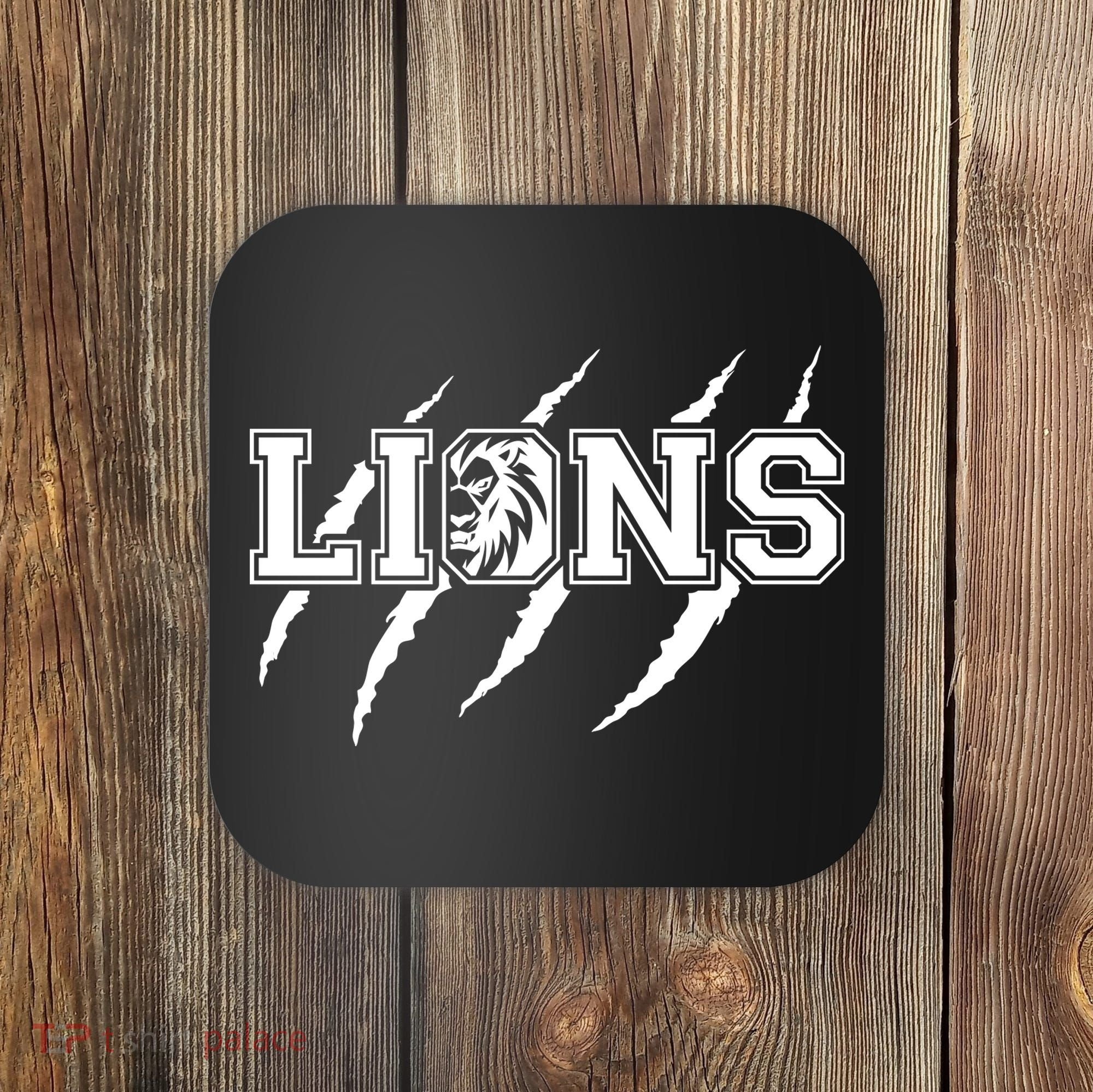 Cool Lions Detroit Football Michigan Coaster