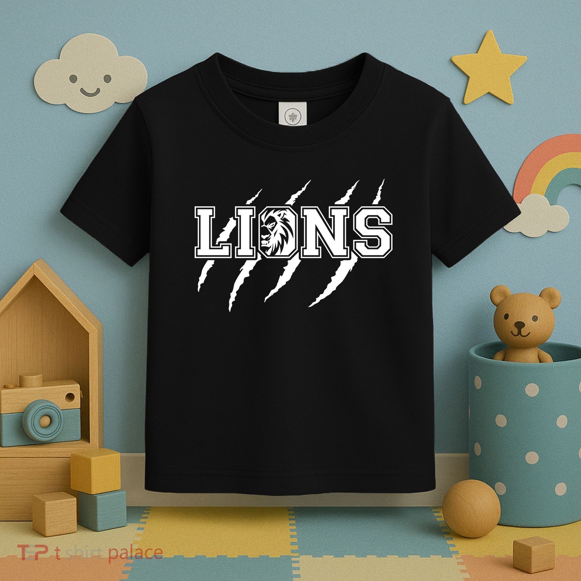Cool Lions Detroit Football Michigan Toddler T-Shirt