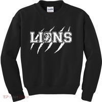 Cool Lions Detroit Football Michigan Kids Sweatshirt thumb 0