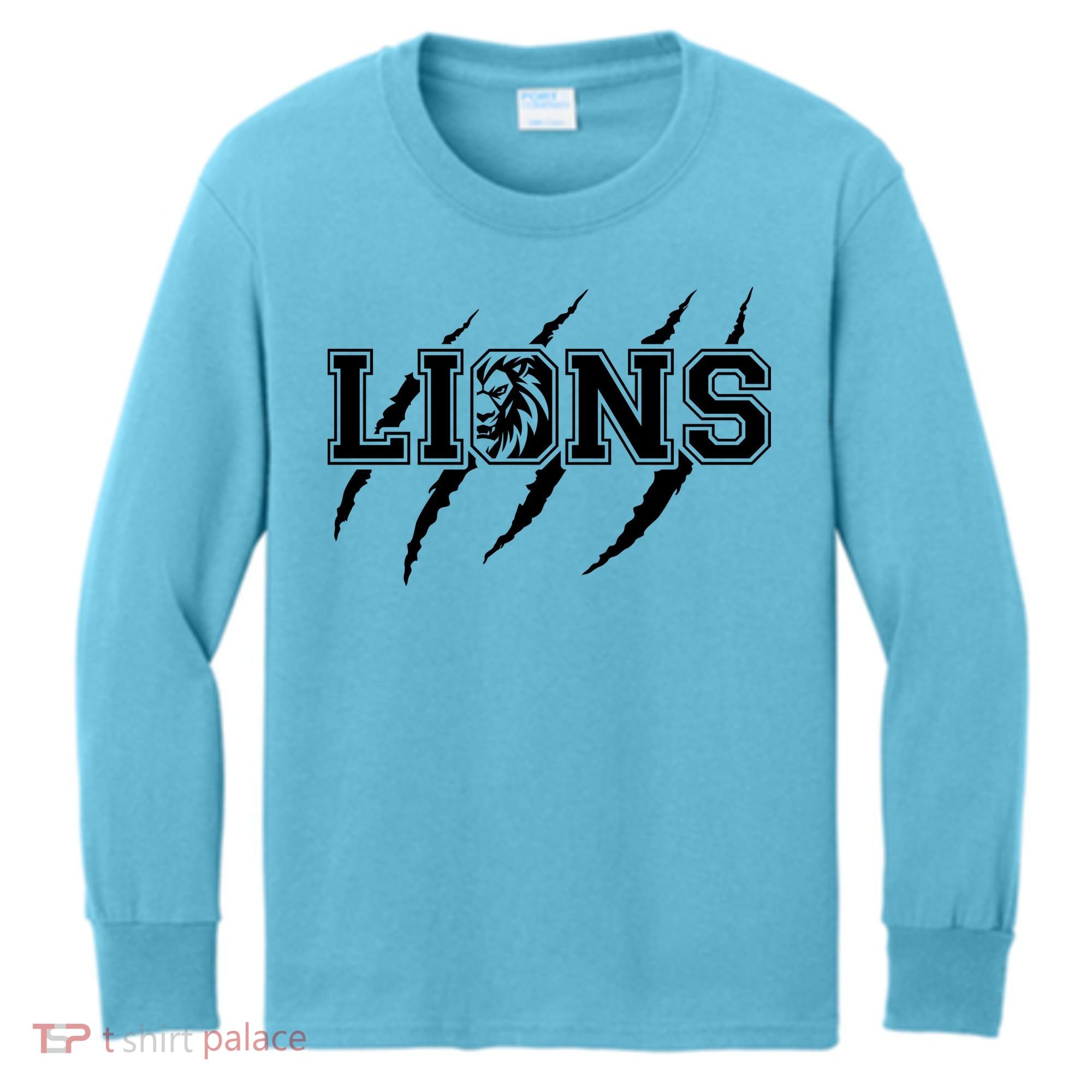 Cool Lions Detroit Football Michigan Kids Long Sleeve Shirt