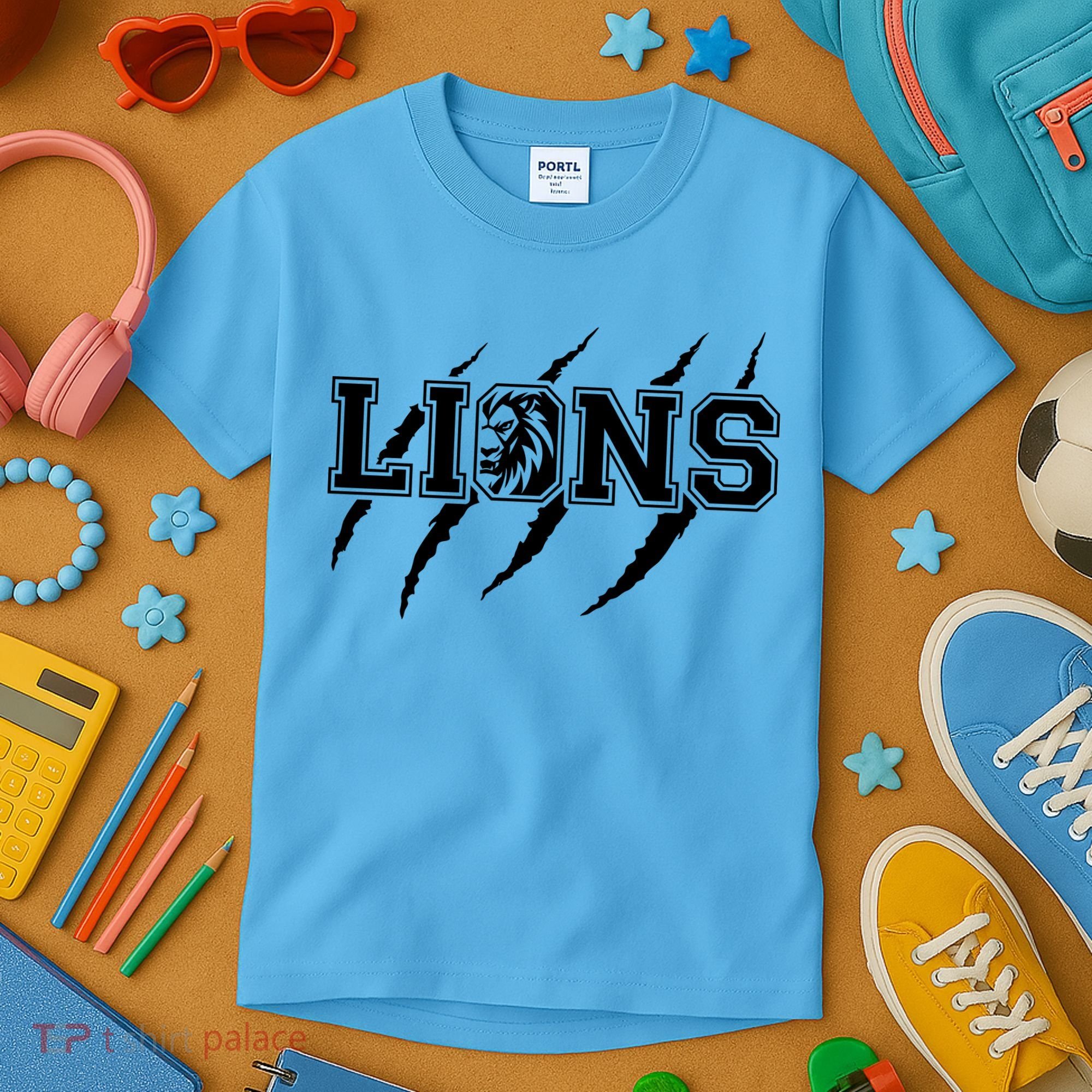 Cool Lions Detroit Football Michigan Kids T-Shirt