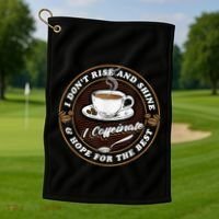 Coffee Lover Drinker Caffeine Morning Espresso Coffee Golf Towel thumb 1