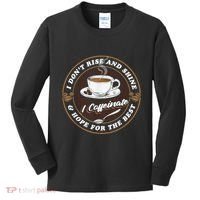 Coffee Lover Drinker Caffeine Morning Espresso Coffee Kids Long Sleeve Shirt thumb 0