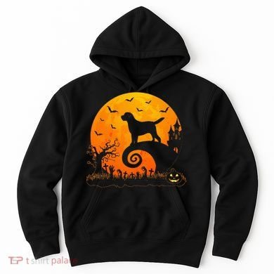 Chocolate Lab Dog Moon Halloween Dog Lover Hoodie