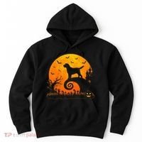 Chocolate Lab Dog Moon Halloween Dog Lover Hoodie thumb 0