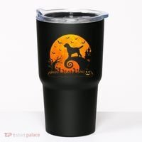 Chocolate Lab Dog Moon Halloween Dog Lover Tumbler thumb 0