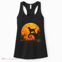 Chocolate Lab Dog Moon Halloween Dog Lover Women's Tank Top thumb 0