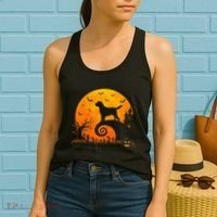 Chocolate Lab Dog Moon Halloween Dog Lover Women's Tank Top thumb 2