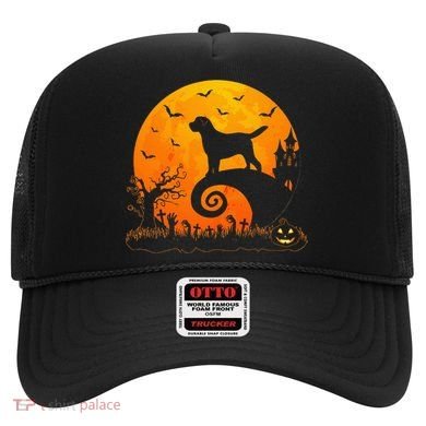 Chocolate Lab Dog Moon Halloween Dog Lover Hat